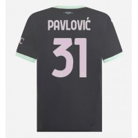 AC Milan Strahinja Pavlovic #31 Tretí futbalový dres 2024-25 Krátky Rukáv